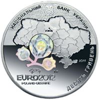 UEFA Euro 2012TM Final Tournament. City of Kyiv - silver, 10 uah (2011)